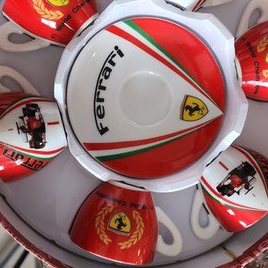 Ferrari Demi-Tasse Espresso Cup and Saucer Auto Racing